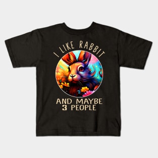 Hoppy Hare Stylish Tee Celebrating the Charm of Rabbits Everywhere Kids T-Shirt